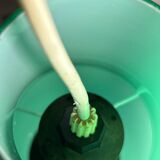 Green opaline chandelier design from the 70s