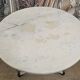 Lacquered wooden side table, marble and bronze – Empire style, 20th century