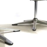 Wilhahn Delta set of 2 leather conference / dining chairs by Delta, 1960