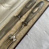 Service de couverts à gigot en argent dans leur étui