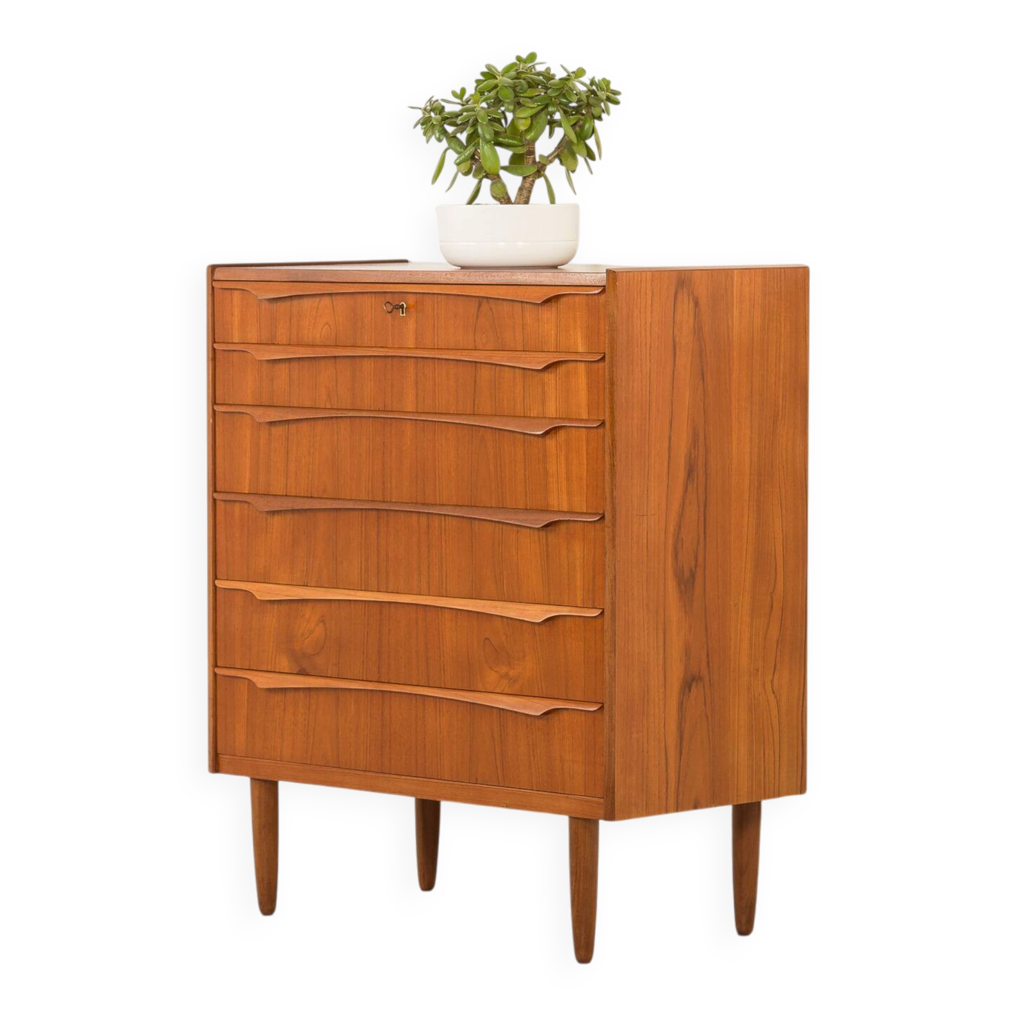 Danish mid-century teak chest of drawers by Genega Mobler, 1960s