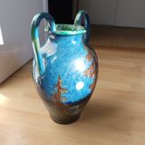 glazed ceramic vase 1920 signed François Sicard Vallauris