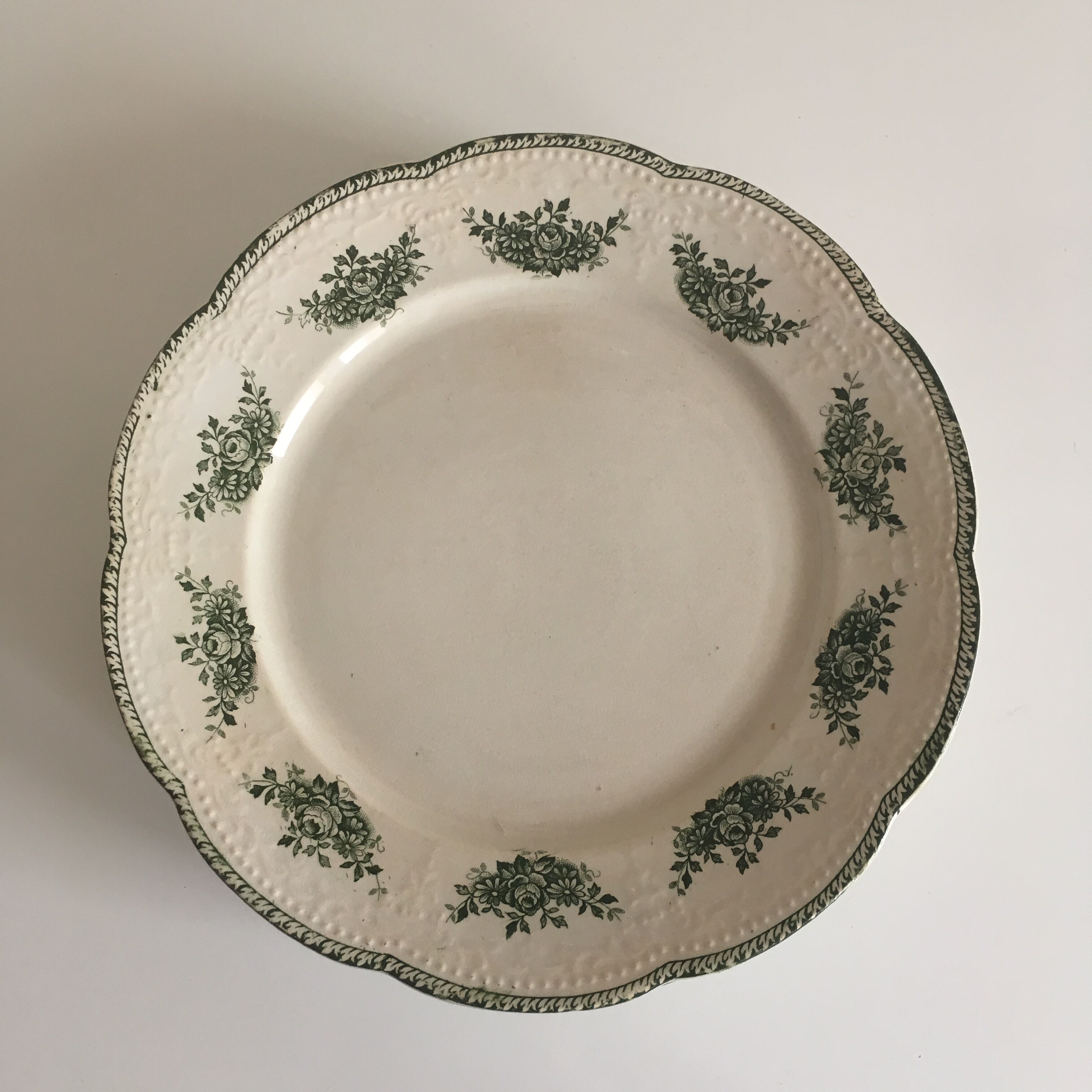 Lot of 6 porcelain dessert plates Badonviller "Richelieu"