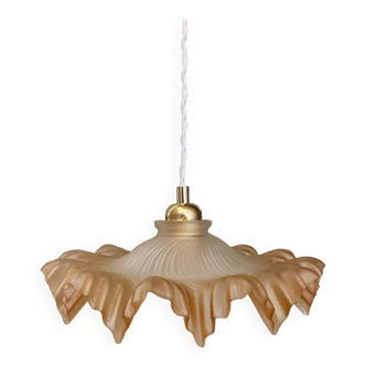 Vintage frosted glass lampshade pendant light