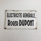 Enamelled plate general electricity