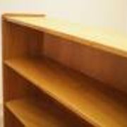 Bibliothèque danoise en placage de frêne avec étagères réglables, années 1970
