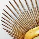 Golden sunburst metal glass pendant chandelier, 1960