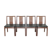 Lot de 4 chaises en palissandres