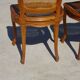 Paire de chaises en bois et cannage style Louis XV