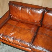 Restored suite Tim Bates for Pieff Mandarin leather chrome hardwood.