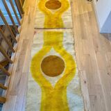 Paire de beaux tapis hollandais Space age / 130x70
