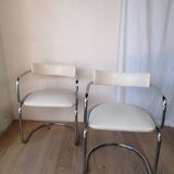 Pair of vintage cantilever chairs Zougoise Victoria, Switzerland.