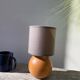 Lampe boule en bois tourné 1989o
