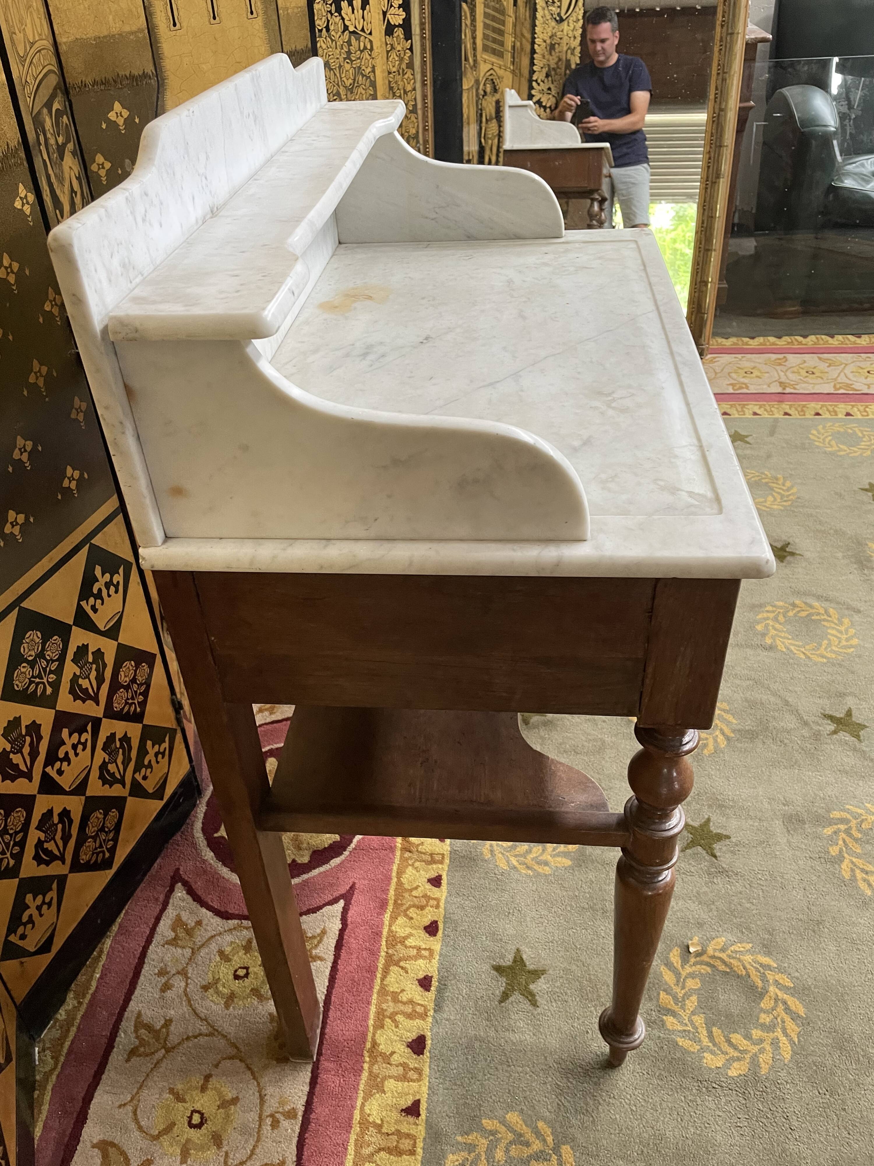 Toilet table - Dressing table Louis Philippe white marble