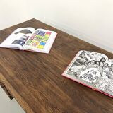 Very large old oak trading counter, XXL format