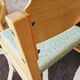 Set de 4 chaises en bois et tissu, années 70