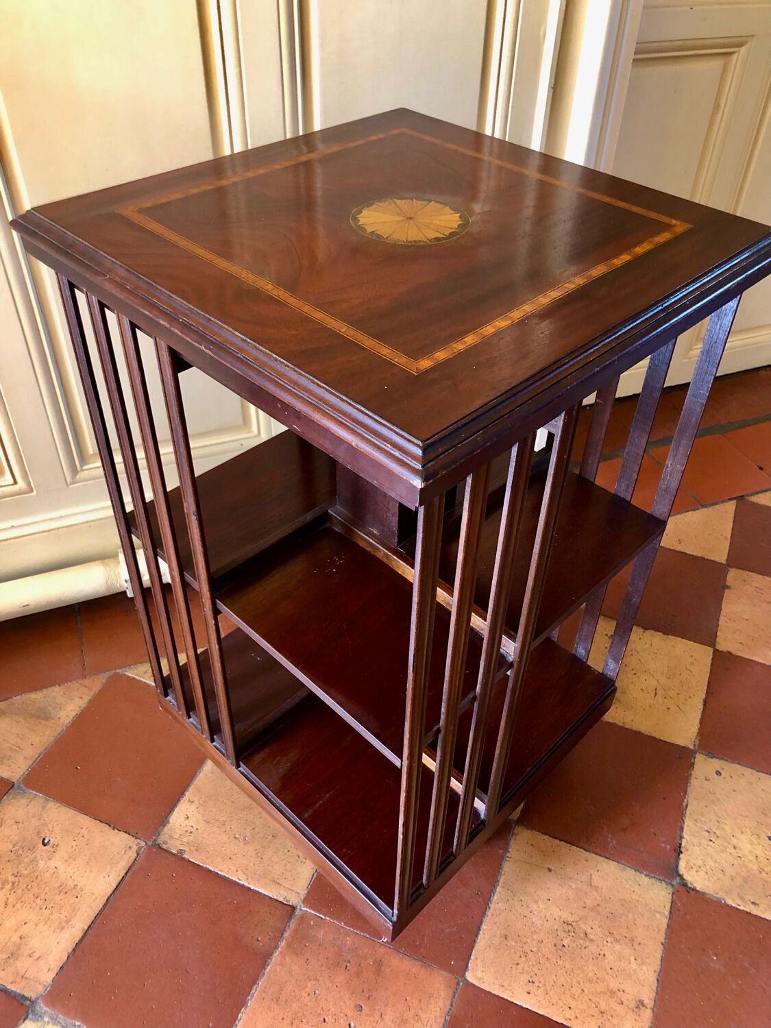 English revolving bookcase