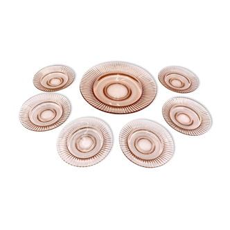 Assiettes rose, Pologne, années 1980