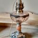 Old art nouveau oil lamp electrified
