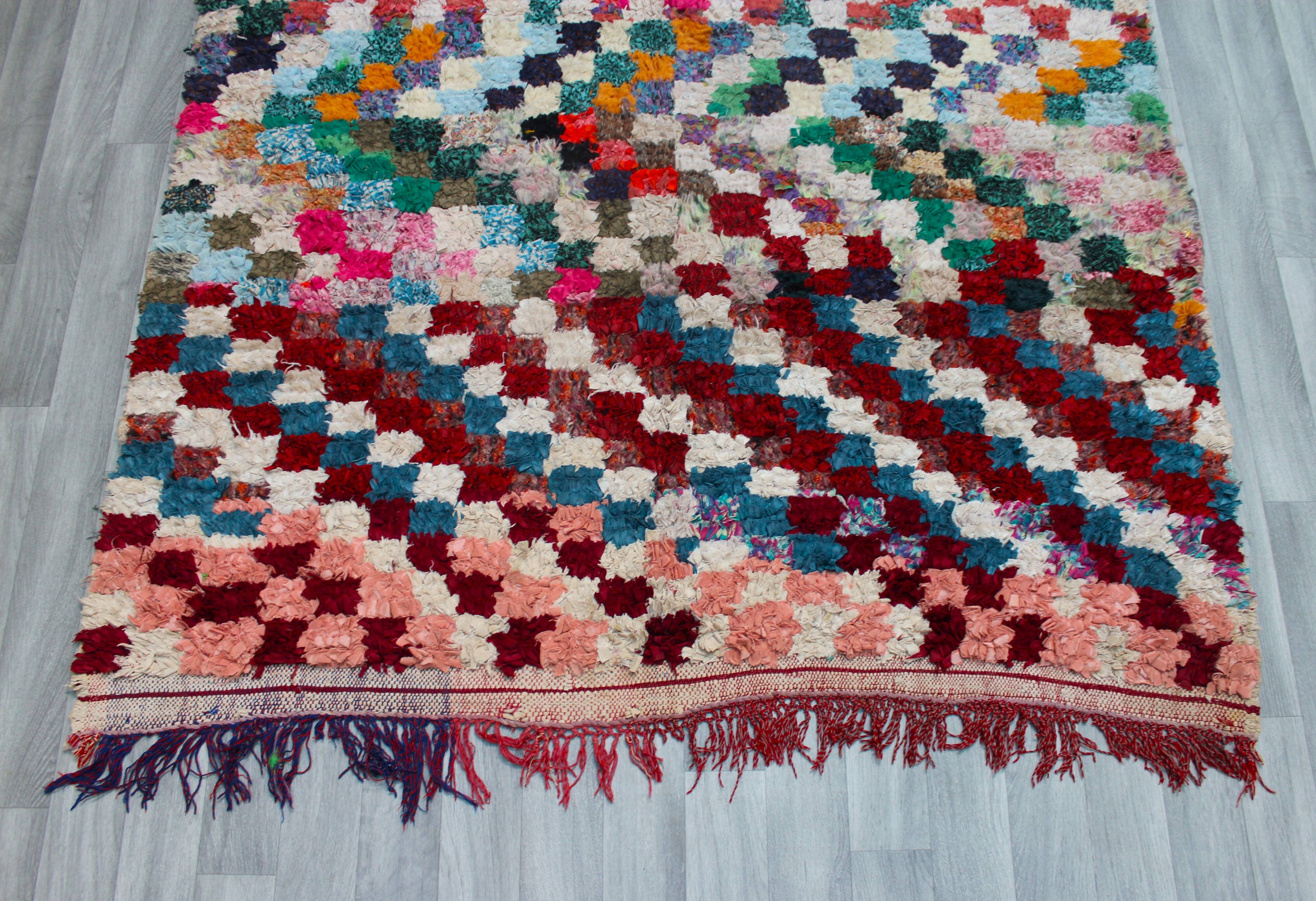 Moroccan rug, Boucherouite, Berber boucherouite carpet,boucherouite Moroccan berber carpet.