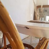 Scandinavian extendable table with butterfly extensions