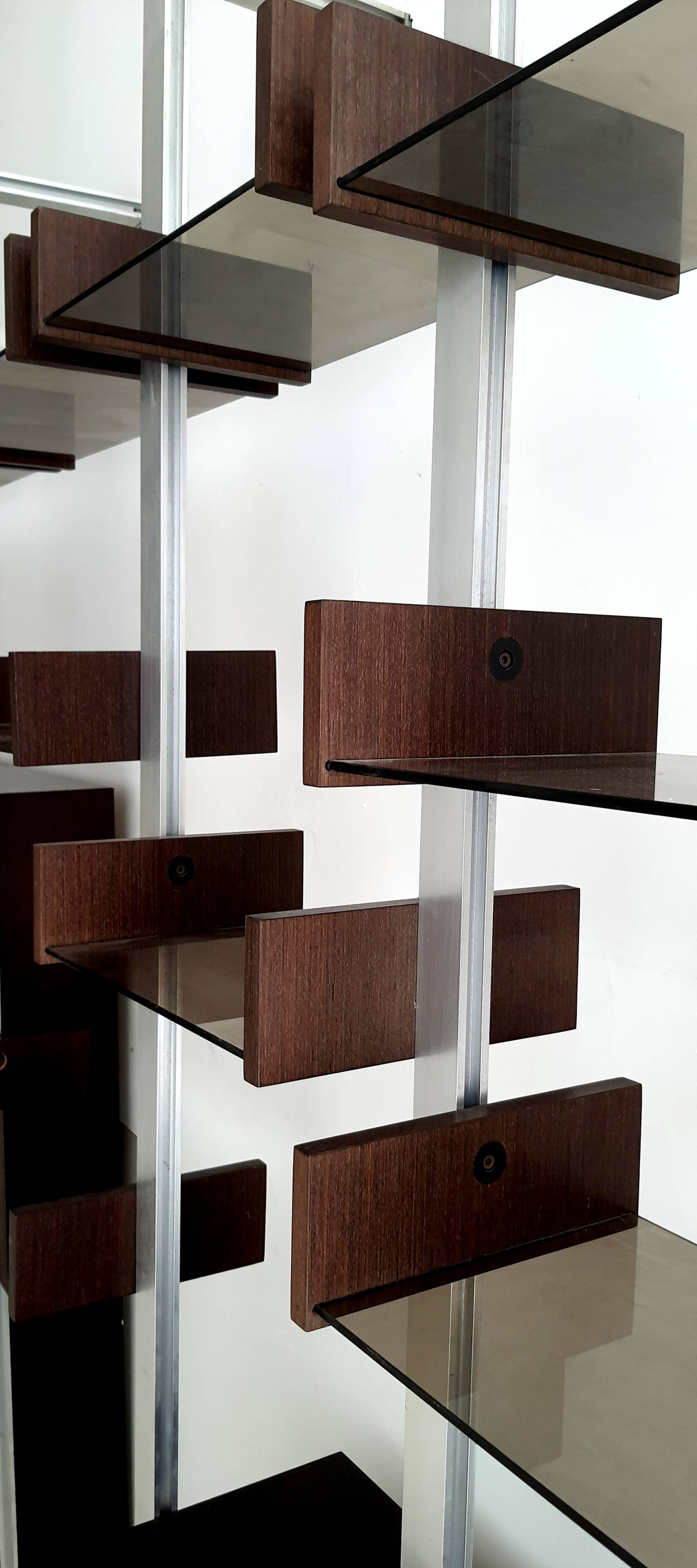 Living room furniture / Modular suspended bookcase by Michel Ducaroy for Ligne Roset Vintage 1970