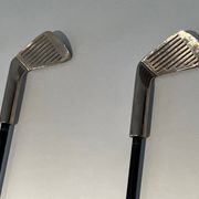 Fire Necessary Golf Model in Black Lacquered Metal and Chrome Golf Clubs