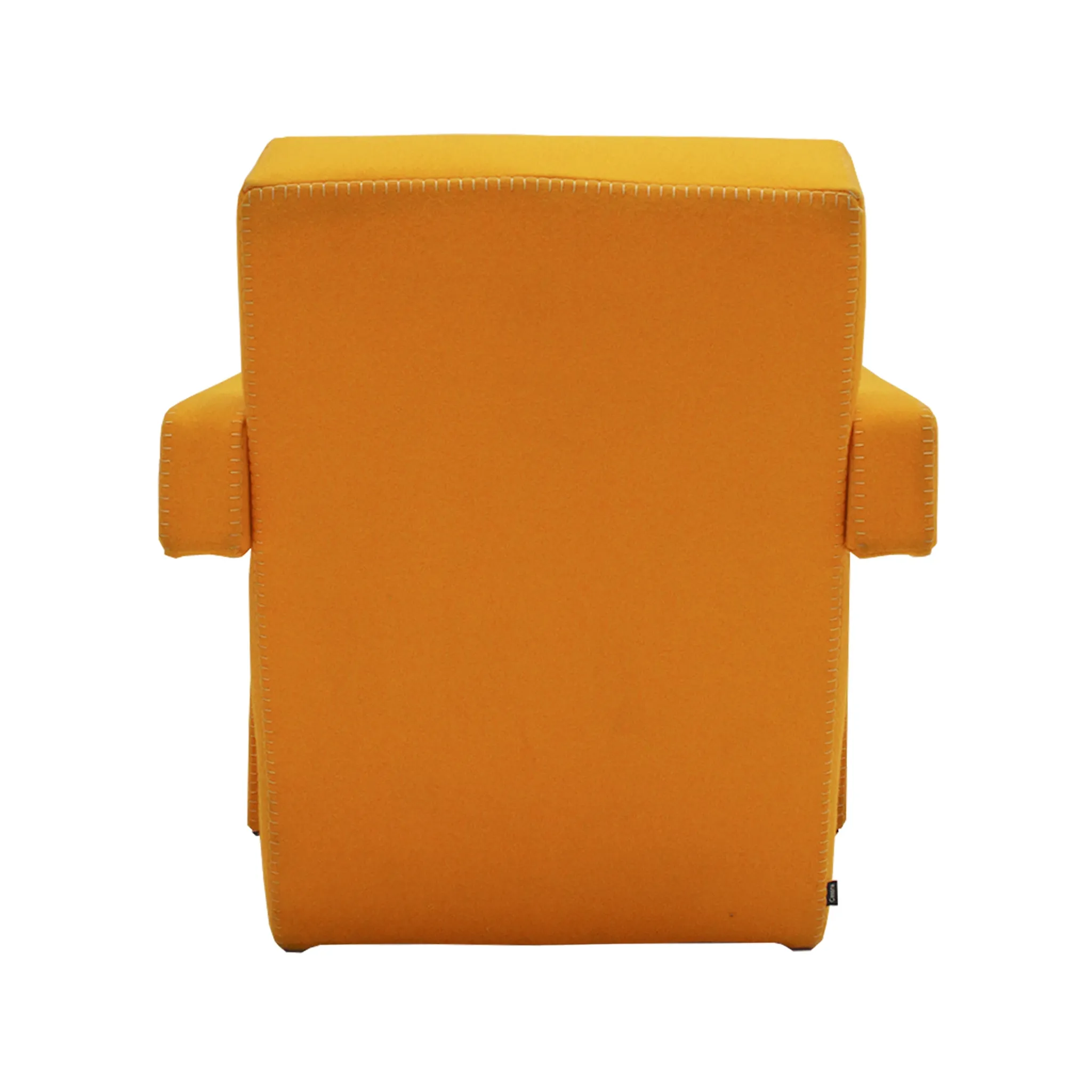 20th Century Thomas Rietveld Orange Wool Fabric Pair Of Utrecht Armchairs 1