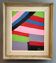 Serge reggiani, acrylique sur toile "geometrie variable" signee (1922-2004)