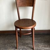 Set de 4 chaises bistrot Fischel en bois courbé chapeau de gendarme 1920