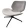 Grey velvet swivel lounge chair DIEMME