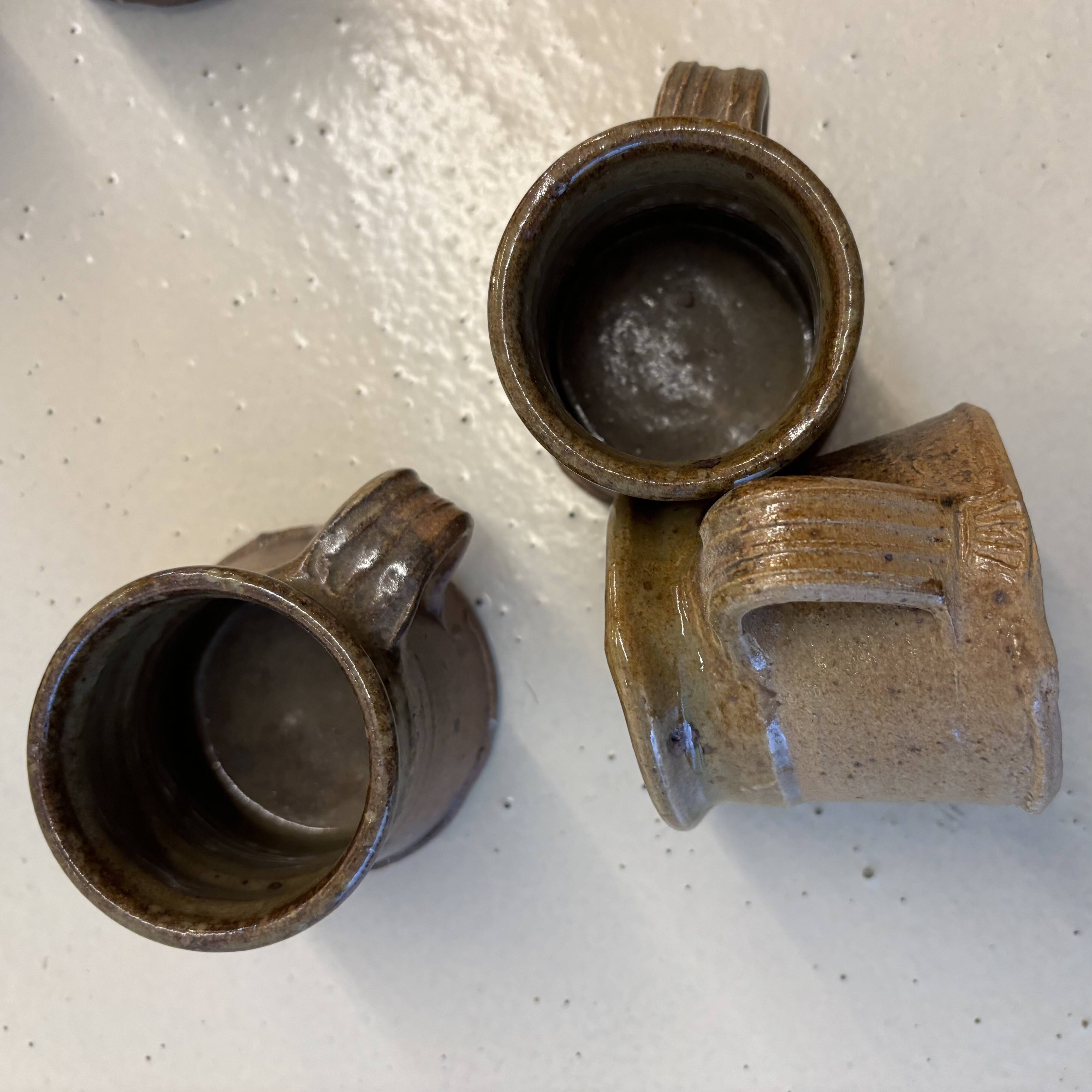 Stoneware coffee cups by Pierre Digan