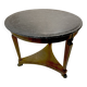 Table  ronde en marbre gris veiné