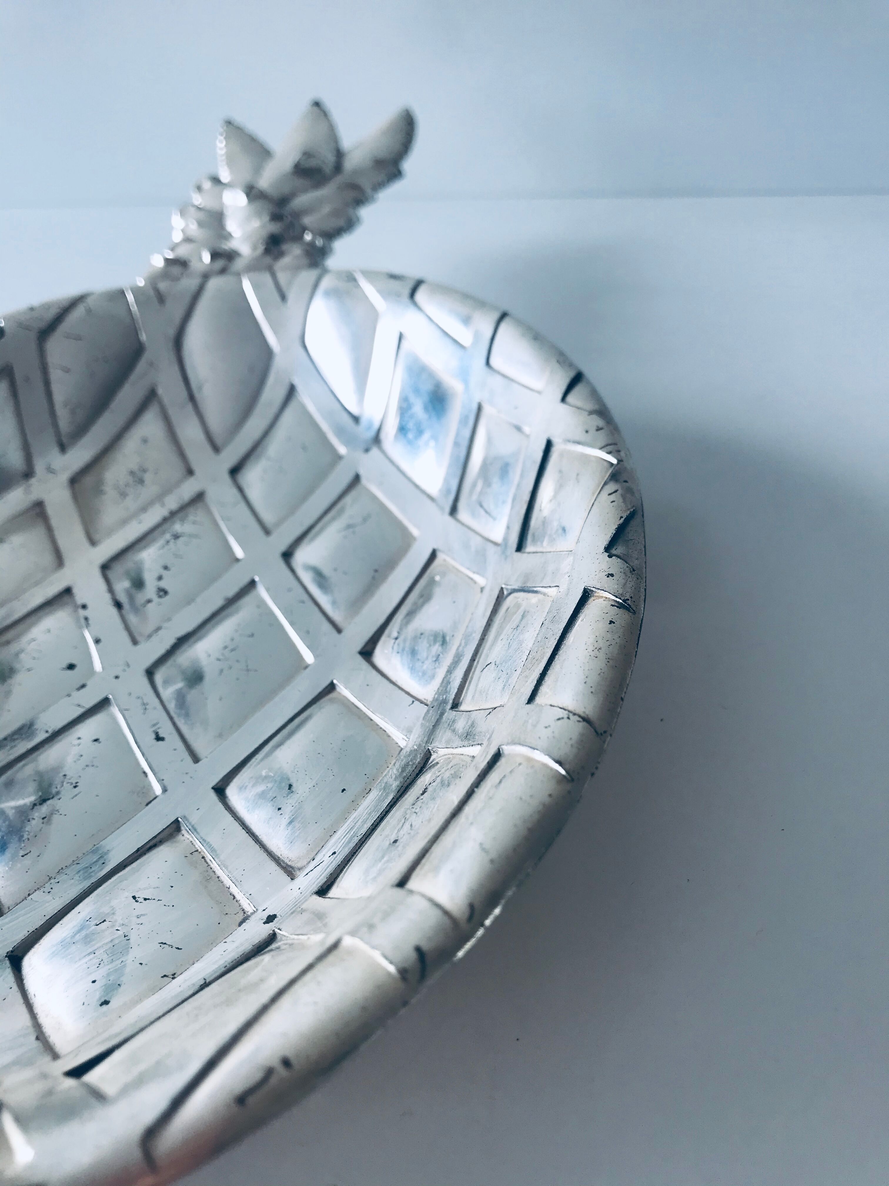 Silver pineapple dish