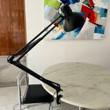 Large black architect lamp 1980 Unilux