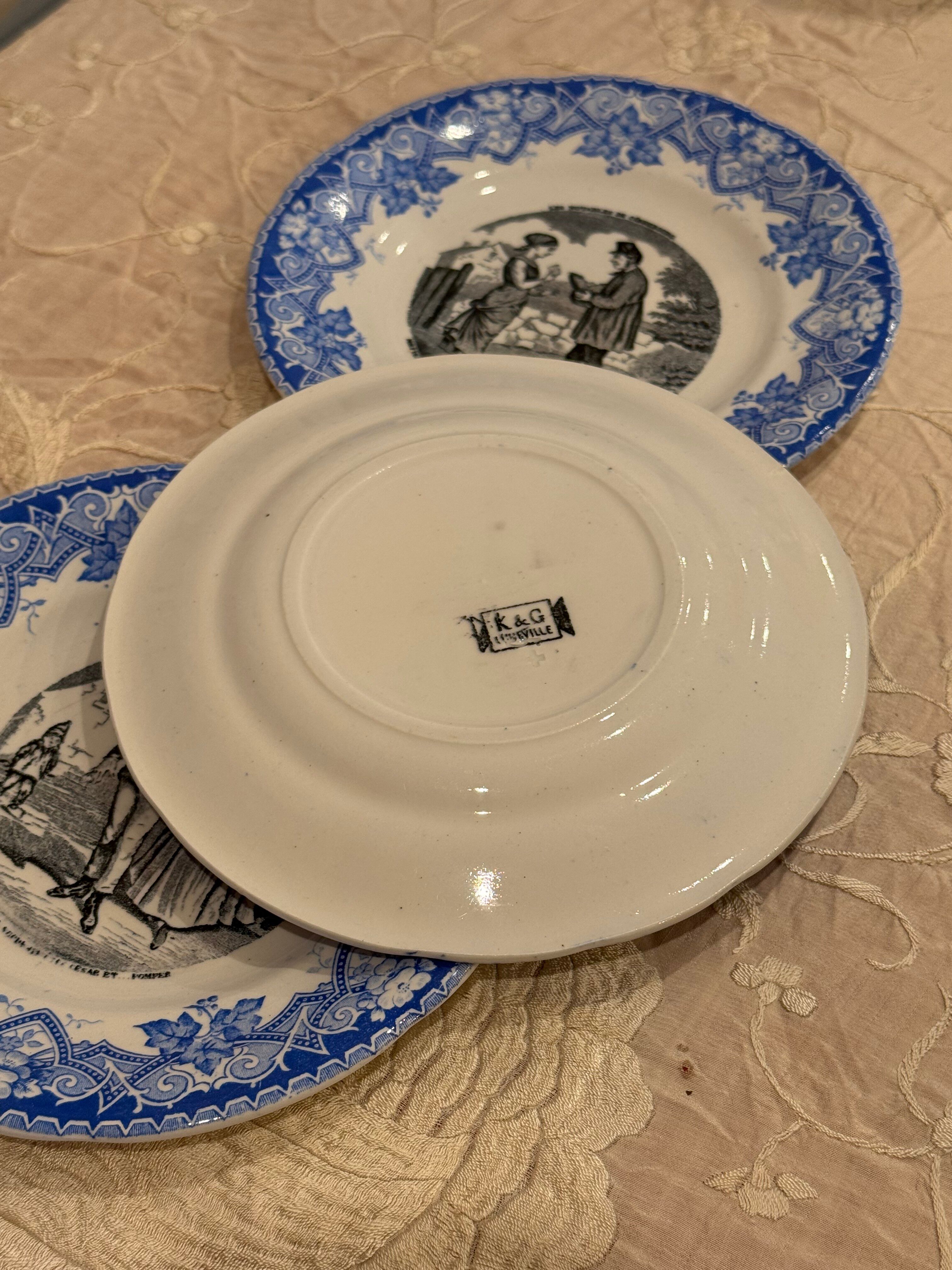 3 talking plates from Lunéville