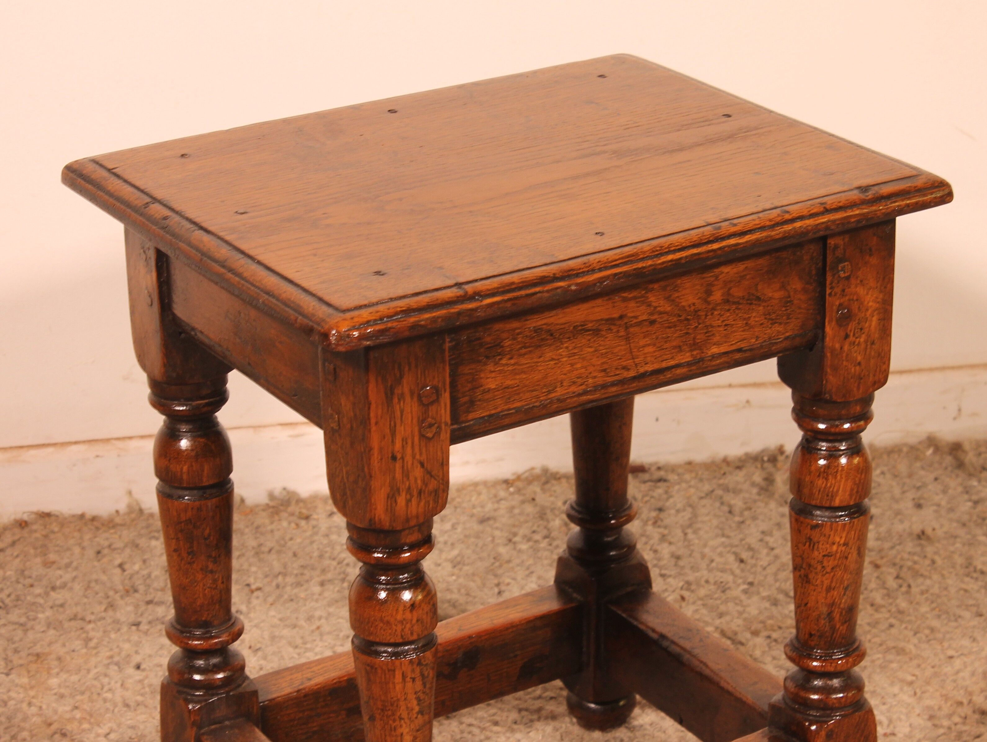 oak stool - 19th century