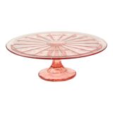 Pink Rosaline Art Deco Cake Stand Pastry Dish Scailmont