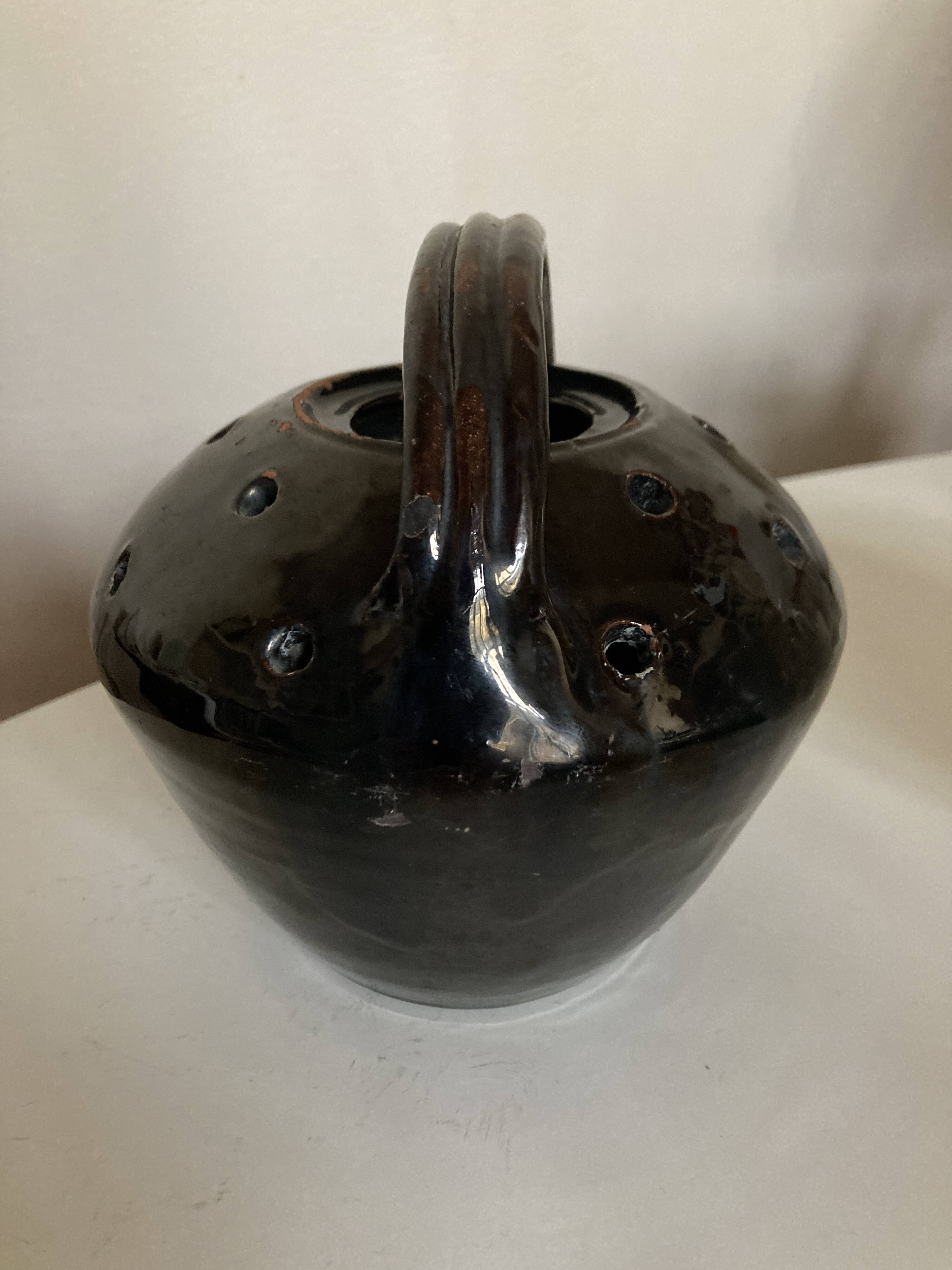 Flower vase in glazed earthenware from Biot 1950
