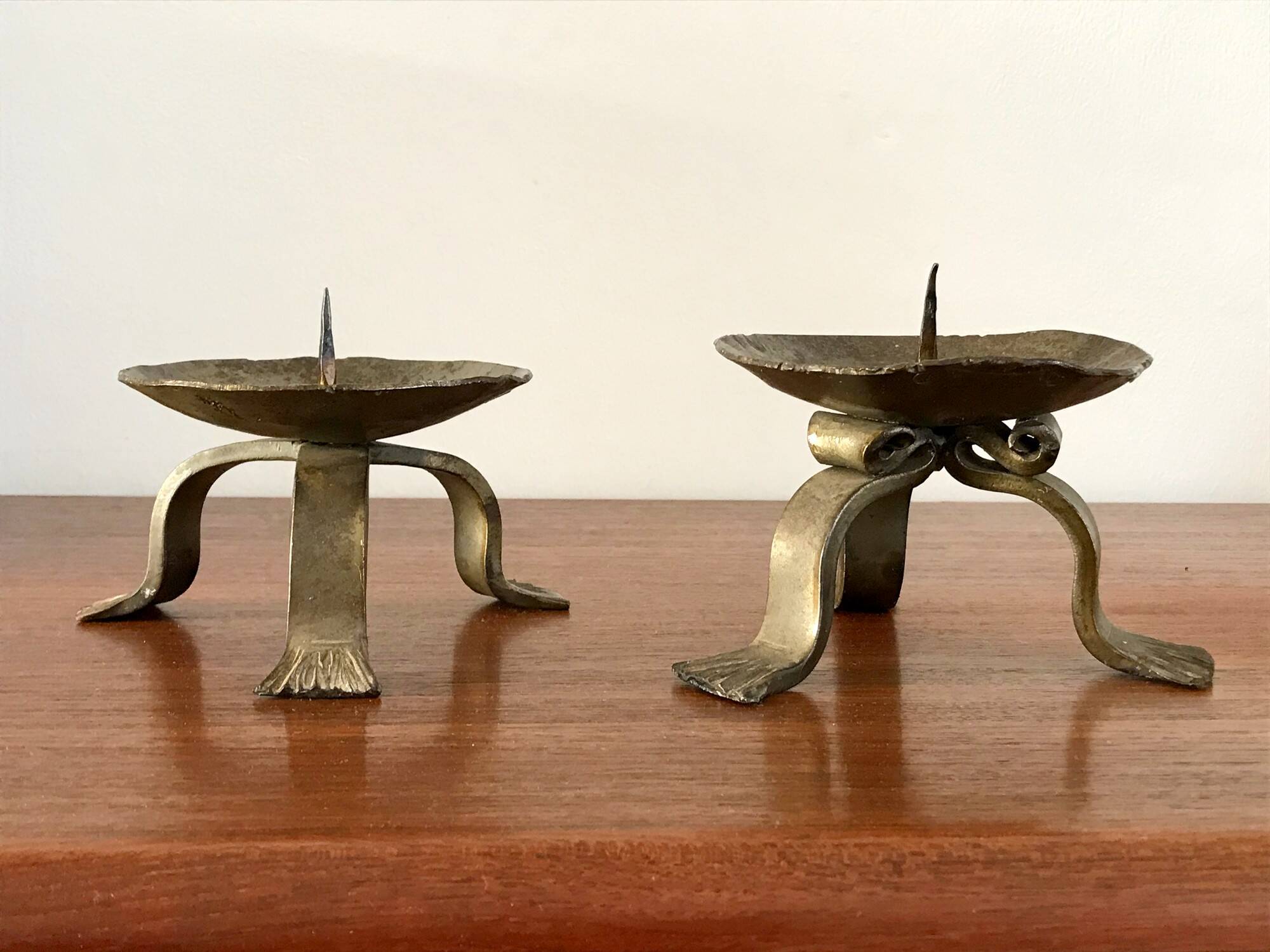 Vintage wrought iron candle holders from the 70s