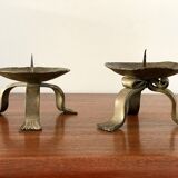 Vintage wrought iron candle holders from the 70s