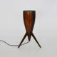 Wooden table lamp Italy 1970s