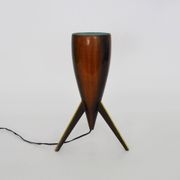 Lampe de table en bois Italie Années 70