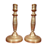 2 Copper candlesticks 25.5 cm late 19th century