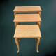 Nest of solid wood tables with cabriole legs in Louis XV style – 1950s-60s