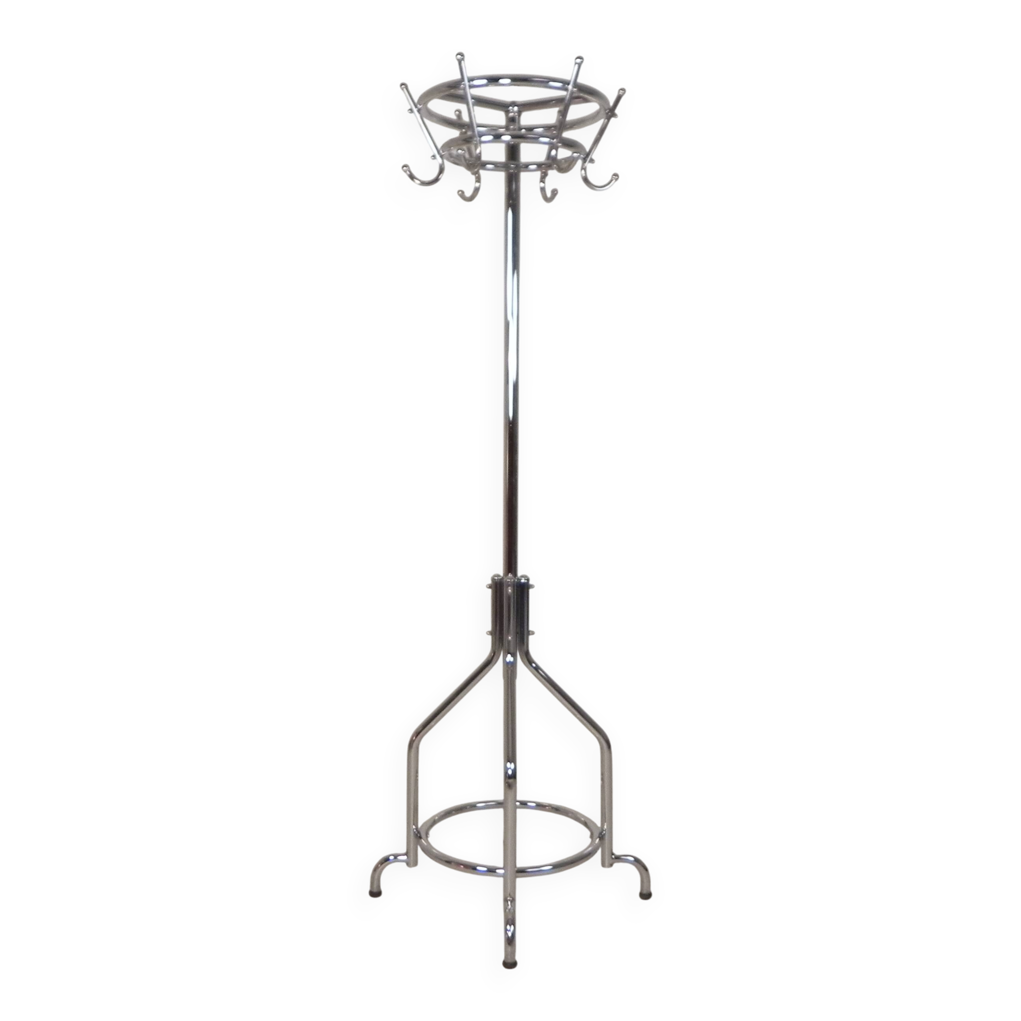 Freestanding Tubax coat rack with 6 double hooks, 1950s