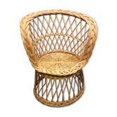 Fauteuil rond en osier pour enfant forme ronde