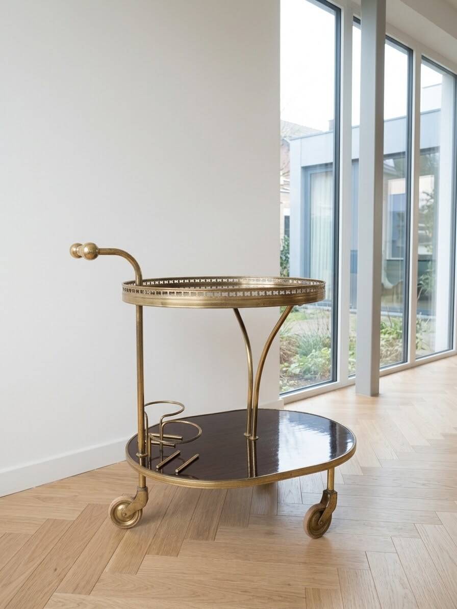 Magnifique desserte à roulettes vintage 1950/60