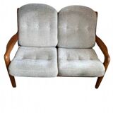 Scandinavian solid teak bench 1970