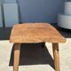 Coffee table in blond teak quadripod